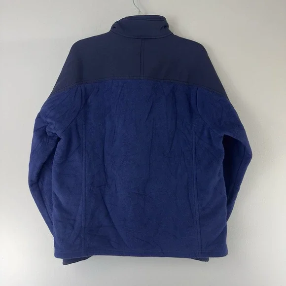 L.L. Bean Men's Full Zip Fleece Jacket Blue Size Large‎ Polyester Nylon Blend - Picture 2 of 9